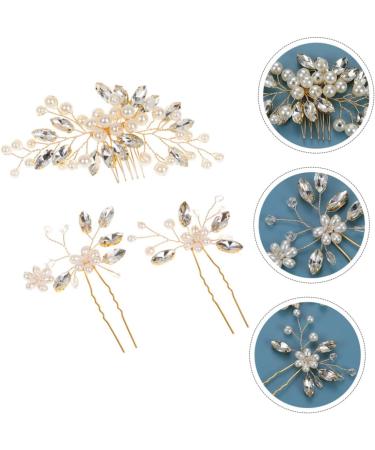 minkissy 2 Sets Hairpin Decorative Hair Combs Pearl Hair Combs Decorative Headpiece Bridal Hair Combs Hair Accessories for Girls Braids Accessories Pearl Headpieces Wedding Zinc Alloy Bride - Buy Online on GoSupps.com