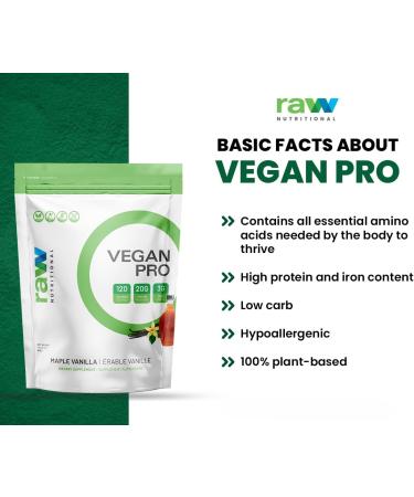 Raw Nutritional Vegan Pro Organic Plant Based Protein Powder | No Artificial Sweeteners | Non-GMO | Gluten-free | 20g Pea Protein Per Serving | 1LB (Very Berry) Very Berry 454.00 g (Pack of 1) - Buy Online on GoSupps.com