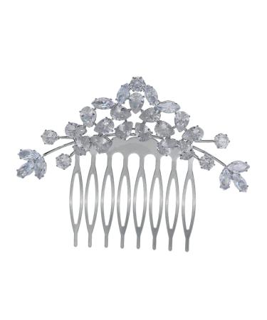 FRCOLOR Pony Comb Wedding Hair Clips for Brides Hair Accessories for Women Hair Clips for Pony Hair Attachments for Women Side Hair Comb Hair Side Comb Clip Bridal Wedding Hair Comb Rhinestone