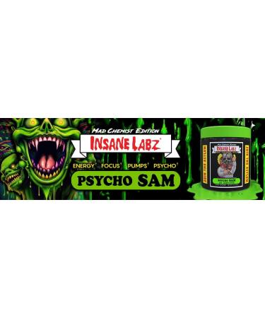 Insane Labz Psycho Sam High Stimulant Pre Workout Powder 30 Srvgs (30 Servings (Pack of 1) Fruit Punch Fruit Punch 9.1 Ounce (Pack of 1) - Buy Online on GoSupps.com