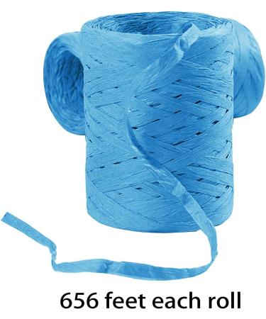 Christmas Raffia Ribbon Set - 2624 Feet Total - Gift Packing & DIY Craft - Holiday Decoration - Orange Pink Blue Yellow - Buy Online on GoSupps.com