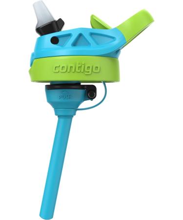 Contigo Aubrey Kids Stainless Steel Water Bottle with Spill-Proof Lid Cleanable 13oz Kids Water Bottle Keeps Drinks Cold up to 14 Hours Blue Raspberry/Cool Lime - Buy Online on GoSupps.com