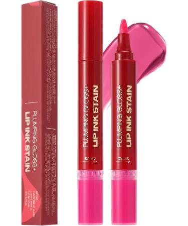  TQEBWUS Lip Oil and Pencil Set Lipstick with Contour Pencil Long-Lasting and Nourishing Beauty Makeup for Women - Buy Online on GoSupps.com