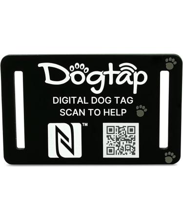 DOGTAP Light Small - Intelligent NFC Dog Tag (50x30mm) | Black | Track Your Pet Internationally - Buy Online on GoSupps.com