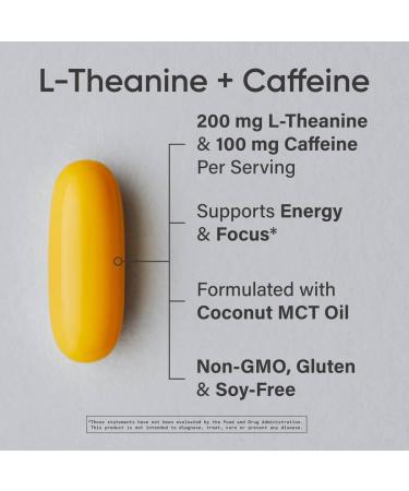 Sports Research L-Theanine & Caffeine with MCT Oil 60 Softgels - Buy Online on GoSupps.com