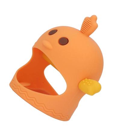 Silicone Baby At Ring Pacifier | Soothing 2-Stem Training Toy for Day & Night - Orange - Buy Online on GoSupps.com