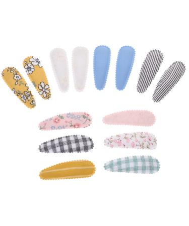 Beatifufu 10 Pairs Fabric Bang Side Clip Hairpins Hair Accessories for Hair Accessories Hair Clips Barrette for Fabric Hair Clips for