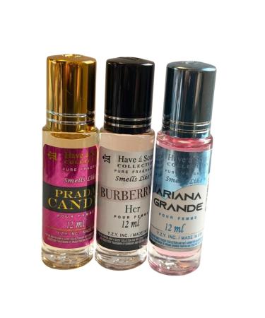 Women's Perfume Oil Assortment - 3-Pack Roll-On Scents Long-Lasting & Convenient for On-the-Go
