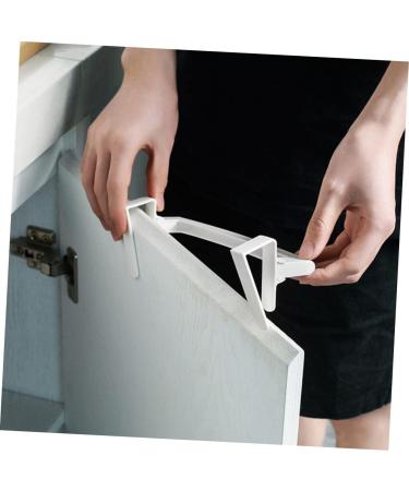 SHOWERORO 4pcs Door Hook Towel Hooks Over Cabinets Towel Rack Over The Door Towel Shelf Metal No Punching White 24X7X6CM - Buy Online on GoSupps.com