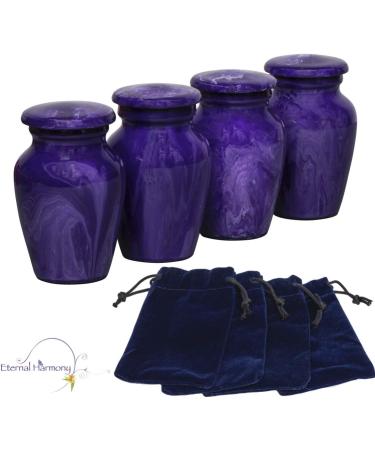 Eternal Harmony Cremation Urn for Human Ashes | Memorial Urn Carefully Handcrafted with Elegant Finishes to Honor Your Loved One | Adult Urn Large Size with Beautiful Velvet Bag (Small Violet Milo) S Violet Milo - Buy Online on GoSupps.com