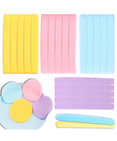 144 Pcs Compressed Facial Sponge  Smilerain Face Cleansing Sponge Pad Exfoliating Wash Makeup Removal for Women  Makeup Removal Sponge Blue Pink Yellow Purple