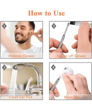 Mesee Stainless Steel Ear Wax Remover Set - Professional Ear Hygiene Care Kit for Adults - Buy Online on GoSupps.com