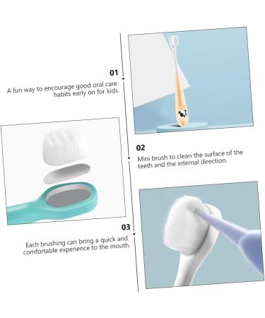 Minkissy Children's Toothbrush Set - 3D Bristles Tongue Cleaner & Oral Hygiene Tools | International Shipping - Buy Online on GoSupps.com