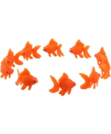 Balacoo 10 Pcs Realistic Artificial Goldfish - Floating Tropical Fish Decor for Aquariums | Mini Animal Toys - Buy Online on GoSupps.com