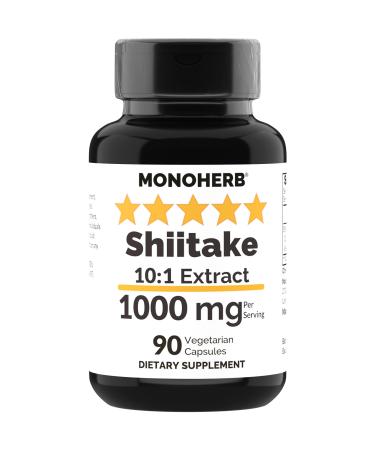MONOHERB Shiitake Mushroom Extract 1000 mg - 90 Vegetarian Capsules