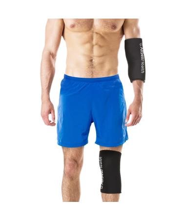 AllSett Health Hot and Cold Compression Ice Pack Sleeve (360 Coverage) | Pain Relief Support for Joints and Muscles Sleeve for Knee Elbow Legs Arm Large