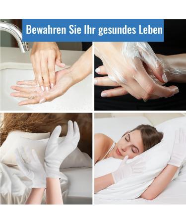 Esshogo 3 Pairs of Cotton Gloves Cotton Jersey Comfortable and Breathable Fabric Gloves with Certified Skin Compatibility for Skin Care Daily Work etc. (M White) - Buy Online on GoSupps.com