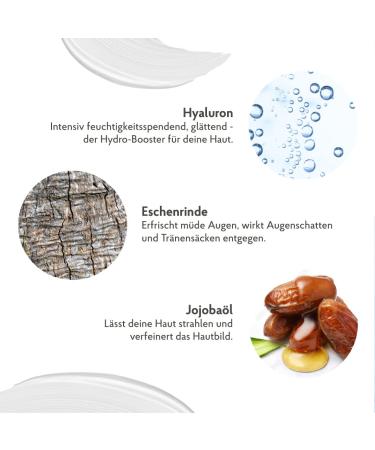 HAUTALLERLIEBST Eye Cream with Hyaluronic Acid & Jojoba Oil | Anti-Aging Dark Circle Treatment (15 ml) - International Shipping Available - Buy Online on GoSupps.com