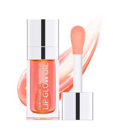 Hydrating Lip Glow Oil Long Lasting Plumping Lip Gloss Clear Lip Gloss Moisturizing Lip Oil Repairing Lip Lines and Prevents Dry Cracked for Lip Care and Dry Lips PINK 3 CHERRY