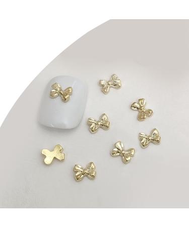 3D Metal Nail Nail Embellishments 20pcs Bowknot Nail Decorations For Individual Styles Nail Embellishments 06gold
