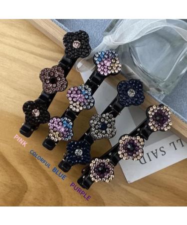 2024 New Sparkling Crystal Stone Braided Hair Clips Mini Waterproof Rhinestone Hair Clips Braided Hair Clips Multi Clip Hair Barrette and Hair Braid Clips for Women and Girls (4pcs-b) - Buy Online on GoSupps.com