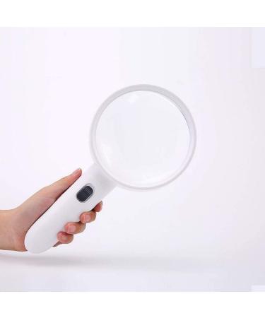 Magnifiers for Craft Work Reading Magnifier Handheld led Anpeili Low Vision Portable Anti-Slip Handle Easy to use White Purple Better Life