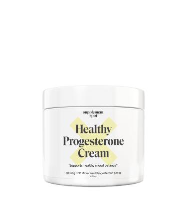 Healthy Progesterone Cream for Women Micronized Bioidentical Progesterone Cream from Wild Yam for Menopause Relief & Perimenopause Relief Supports Optimal Balance (4 oz)