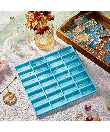 28-Cavity Domino Mold for Epoxy Resin, Clay, and Candy Making - Silicone Pendant Mold for Jewelry and Cake Decorating (Blue 125g) - Buy Online on GoSupps.com
