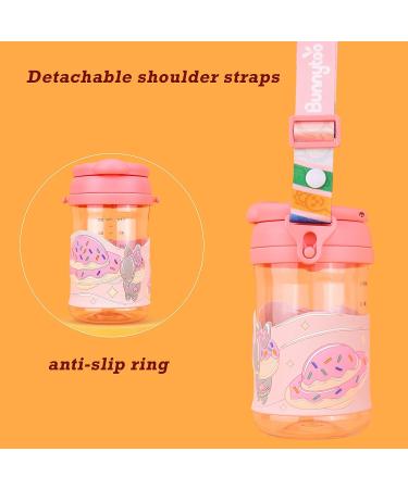 Bunnytoo Pink Baby Sippy Cup | Spill Proof Toddler Cup with Straw & Spout | 13 oz Transition Bottle for 1-2 Year Olds - Buy Online on GoSupps.com