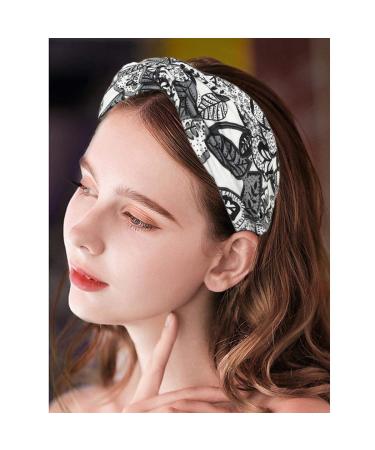 Iyou Boho Hair Band for Women - Flower Headscarf Knotted Headband - Stretchy Cotton Wide Hair Bands (4 Pack) - International Shipping Available - Buy Online on GoSupps.com