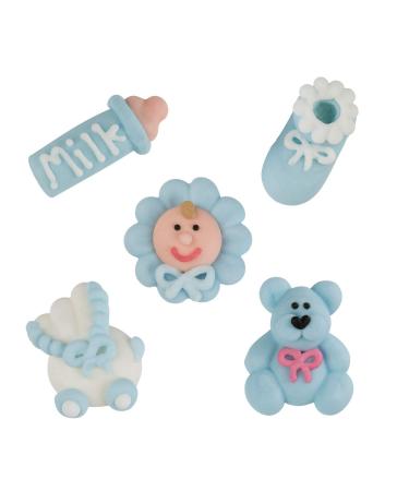 G nthart 16 Sugar Figures for Baptism & Baby Shower - Blue Sprinkles - Perfect Decoration for Celebrations - Buy Online on GoSupps.com