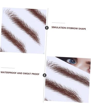 DRESSOOS 4pcs Eyebrow Stickers Black Stickers Authentic Eyebrows Stickers False Imitation Eyebrow Hair 6d Set - Buy Online on GoSupps.com
