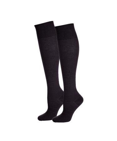 Safersox premium comfort compression stockings in class 1 for women and men - in great colors - for days of wear without washing!(42/43 black)
