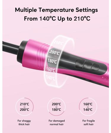 Terviiix Electric Hot Comb for Wigs & Afro Hair - Anti-Scald Pressing Comb with Keratin & Argan Oil - Adjustable Temperature - Auto Shut Off - Pink - Buy Online on GoSupps.com