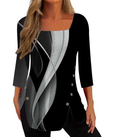 tsaChick Women's Square Neck Side Button Sweatshirt | Long Sleeve Black Hoodie for Women | Solid Fitted T-Shirt Top | UK S-XXL Sizes Available - Buy Online on GoSupps.com