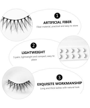 FRCOLOR 5 Pairs False Eyelashes Eyelash Handmade Eyelashes Cosmetic eyelashes artificial eyelashes makeup eyelashes Faux Dramatic Eyelashes long eyelashes glue 3d artificial fiber major - Buy Online on GoSupps.com
