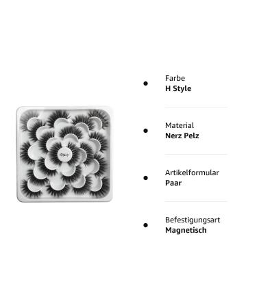 Kashyk 10 Pair 5D Mink False Eyelashes - Natural Wild Makeup Eyelashes (H Style) | International Shipping - Buy Online on GoSupps.com