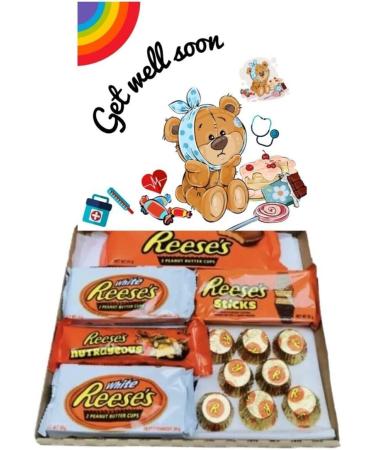 Child's Kids Get Well Soon Gift Pick n Mix Reese Peanut Chocolate Hamper Present - Buy Online on GoSupps.com