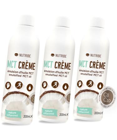 Nutribe Nutribe MCT Cream 3x300ml MCT coconut oil emulsion sugar-free energy - French brand