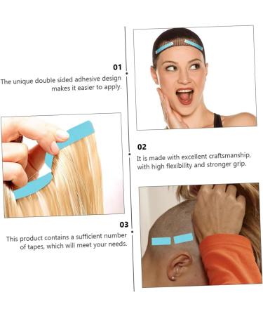 minkissy 6 Seamless Hair Extension Tape Extension Tape patch extension belt double sided tape tabs seamless tape film double sided Hair piece supplies replace wig hair - Buy Online on GoSupps.com