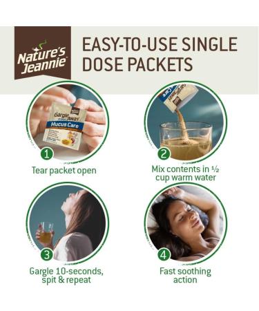 Gargle Away by Nature's Jeannie All Natural Mucus Care- Soothes Mucus Post Nasal Drip Persistent Cough 6 Packets Ginger Lemon Flavor 1 - Buy Online on GoSupps.com