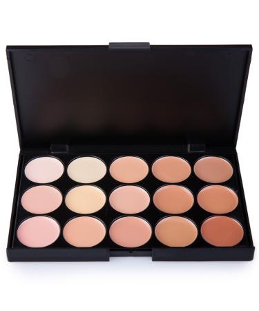 FantasyDay 15-Color Full Coverage Concealer Palette - Long Lasting Color Corrector & Makeup Set with Applicator | International Shipping - Buy Online on GoSupps.com