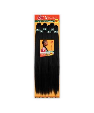 Sensationnel 6X X-Pression Pre-Stretched Braid 58 in (1B)