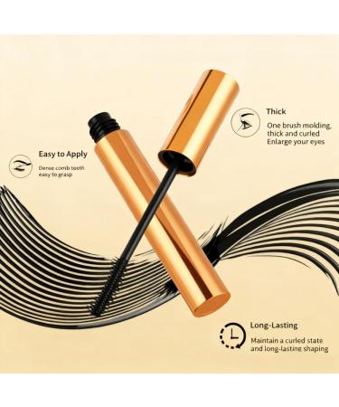 Waterproof mascara with 2sided brush lengthening and thickening long lasting easy to remove precision brush black - Buy Online on GoSupps.com