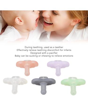 Baby Silicone Pacifier 5 Pieces Bite Resistant Washable Portable Silicone Pacifier for Baby Type 1 - Buy Online on GoSupps.com