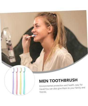 Minkissy 4-Piece Soft Cotton Toothbrush Set for Women & Teens | Portable Handheld Toothbrushes with Clean 3-Page Design - Buy Online on GoSupps.com
