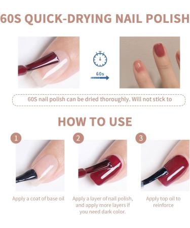 Clear Nail Polish - 2 in 1 Nail Varnish Quick Dry Top Coat & Base Coat Nail Polish Glossy Finish & Long Lasting Nail Coat Non-Toxic Water Based Natural Nail Varnish 01 ClearTopCoat - Buy Online on GoSupps.com