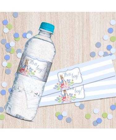 It's a Boy Baby Shower Water Bottle Sticker Wrappers - 20 Labels 1.75 x 8.5 by AmandaCreation - Buy Online on GoSupps.com