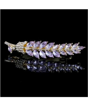 fdsmall Small Hair Barrettes Hairpin Crystal Hair Clip Top Clamp Hair Accessories for Girls Women - Purple