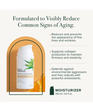 InstaNatural Vitamin C Moisturizer 3.4 fl oz - Brightening & Hydrating Face Cream - Buy Online on GoSupps.com